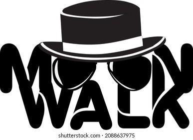 moonwalk man with black hat and glasses