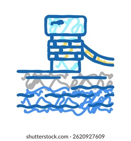 mooring bollard port doodle icon sketch vector. mooring bollard port sign. isolated symbol illustration