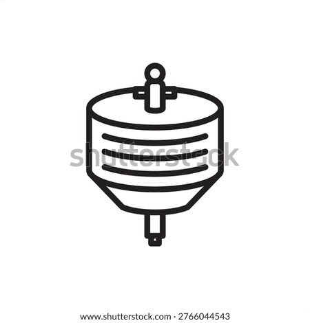 Mooring buoy icon symbolizing maritime tethering, representing vessel hardware, anchorage tools, floating dock gear, station-keeping systems, and industrial maritime logistics for offshore mooring.
