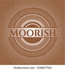 Moorish wooden emblem. Vintage.