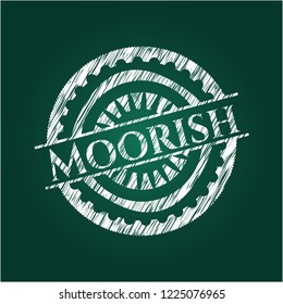 Moorish written on a chalkboard