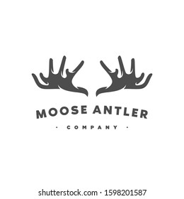 moose and antler logo, icon and illustration