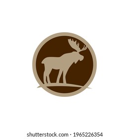 Elche Logo-Vorlage Vektor. Konzept des Tierlogos