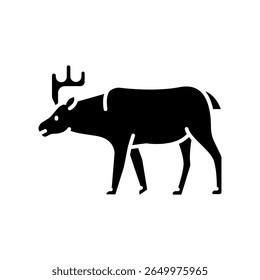 alce o ícone preto para projetos digitais e de impressão. Animais norte-americanos. Ícones mínimos de limpeza para aplicativos e sites. Ícones simples modernos para UI UX e branding