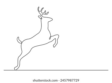 Ilustración vectorial de dibujo de una línea continua de Moose. Vector Premium