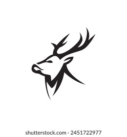 Moose Deer art brush vector logo design  2