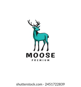 Moose Deer mascot vector logo design 2