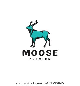 Moose Deer mascot vector logo design