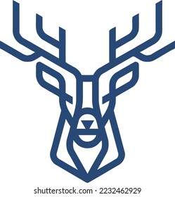 moose deer minimalist logo design