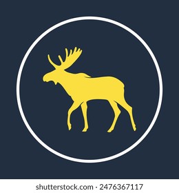 Moose deer symbol beautiful background abstract vector illustration design