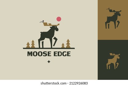 moose edge vector illustration EPS 10 file