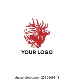 MOOSE FIRE LOGO VECTOR TEMPLATE BUSINESS