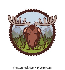 Moose forest animal of canada design
