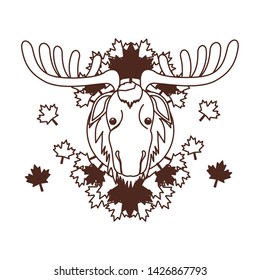 Moose forest animal of canada design