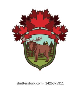 Moose forest animal of canada design
