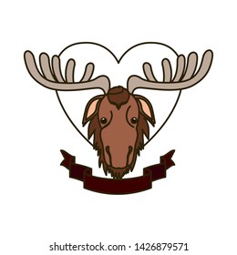 Moose forest animal of canada design