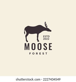 Moor-Wald-Minimal-Silhouette-Hipster-Logo-Design, Vektorgrafik