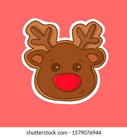 Moose is hand drawn in vector.