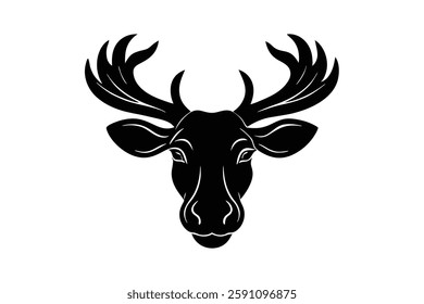 moose head clipart vector illustration