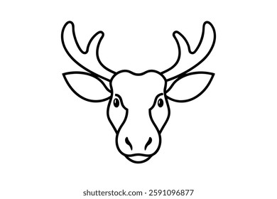 moose head clipart vector illustration