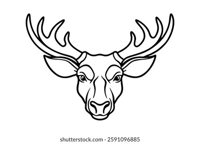 moose head clipart vector illustration