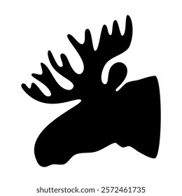 Moose head icon. Vector image