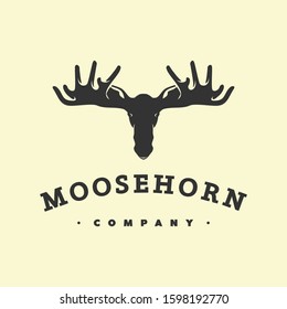 moose and head logo, icon and illustration