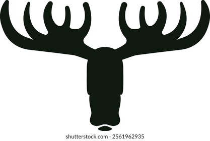 Moose Head Logo Simple Black Color