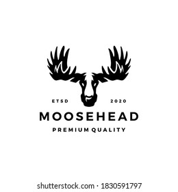 moose head logo vector icon illustration