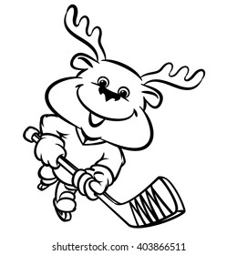 Moose hockey  player