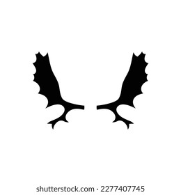 moose horn animal glyph icon vector. moose horn animal sign. isolated symbol illustration