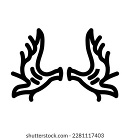 moose horn animal line icon vector. moose horn animal sign. isolated contour symbol black illustration