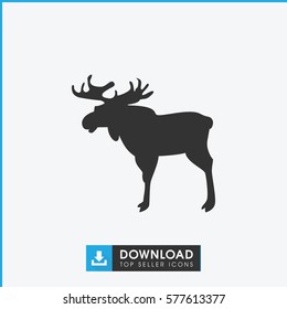 moose icon illustration isolated vector sign symbol