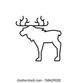 moose icon illustration isolated vector sign symbol