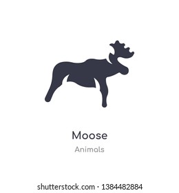 moose icon. isolated moose icon vector illustration from animals collection. editable sing symbol can be use for web site and mobile app