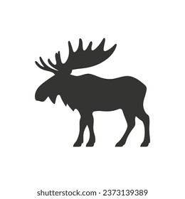 Moose-Symbol auf weißem Hintergrund - einfache Vektorgrafik