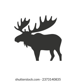 Moose-Symbol auf weißem Hintergrund - einfache Vektorgrafik