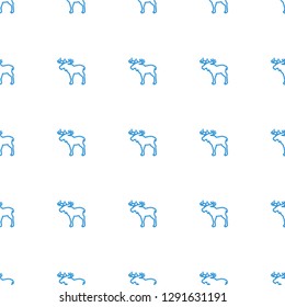 Moose  icon pattern seamless white background. 