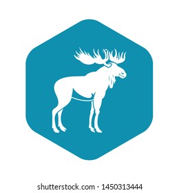 Moose icon. Simple illustration of moose vector icon for web