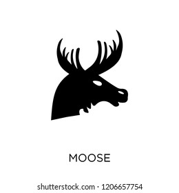 Moose icon. Moose symbol design from Animals collection. Simple element vector illustration on white background.