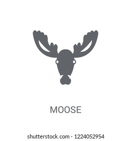 Moose icon. Trendy Moose logo concept on white background from animals collection. Suitable for use on web apps, mobile apps and print media.