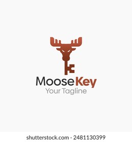 Moose Key Logo Vector Template Design. Good for Business, Start up, Agency, and Organization