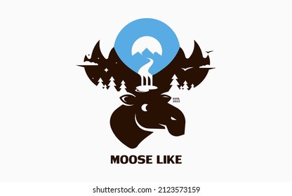 Moose like vector illustration EPS 10 file