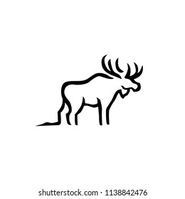 Moose Line Art