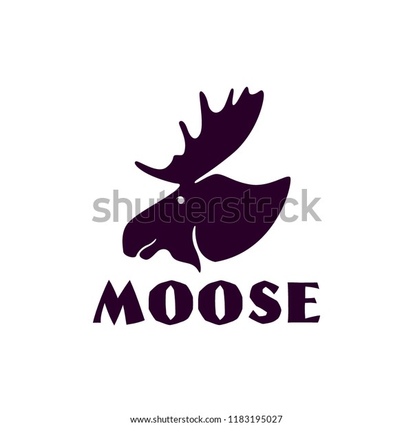 Moose Logo Design Stock Vector (Royalty Free) 1183195027 | Shutterstock