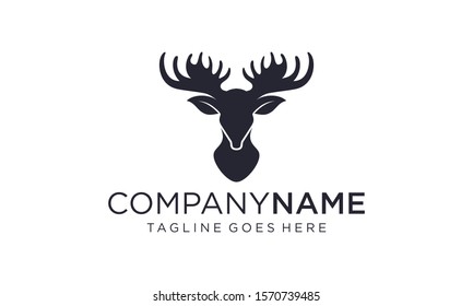 Moose Logo Design Concept On White Stock Vector (Royalty Free ...