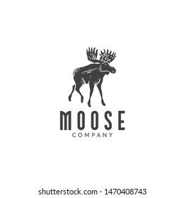 Moose Logo Design Template Inspiration - Vector