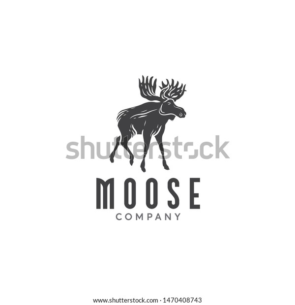 Moose Logo Design Template Inspiration Vector Stock Vector (Royalty ...