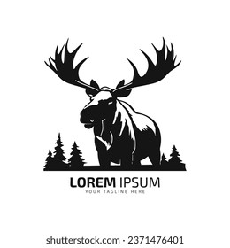 moose logo fur icon deer vector isolated design