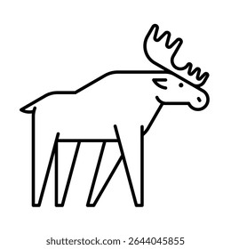 Moose Logo. Icon design. Template elements